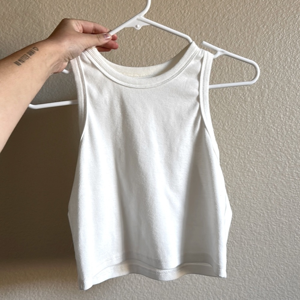 White crop tank